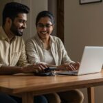 Couple calculating home loan tax benefits FY 2025-26 for 3 BHK flats in Hyderabad.