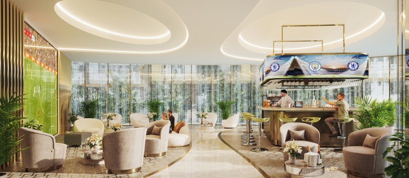 Exclusive resident clubhouse lounge amenities inside 4 BHK luxury flats Hitech City double-height ceilings grand piano