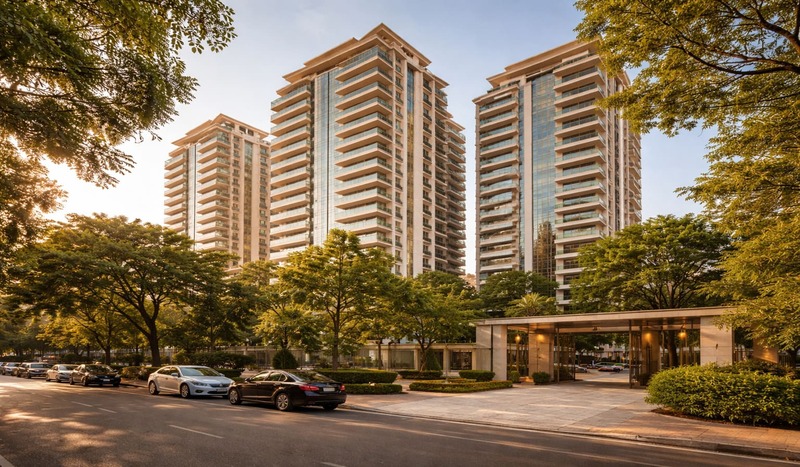 Luxury residential tower on Road No. 1 Banjara Hills, Hyderabad's most valuable street address